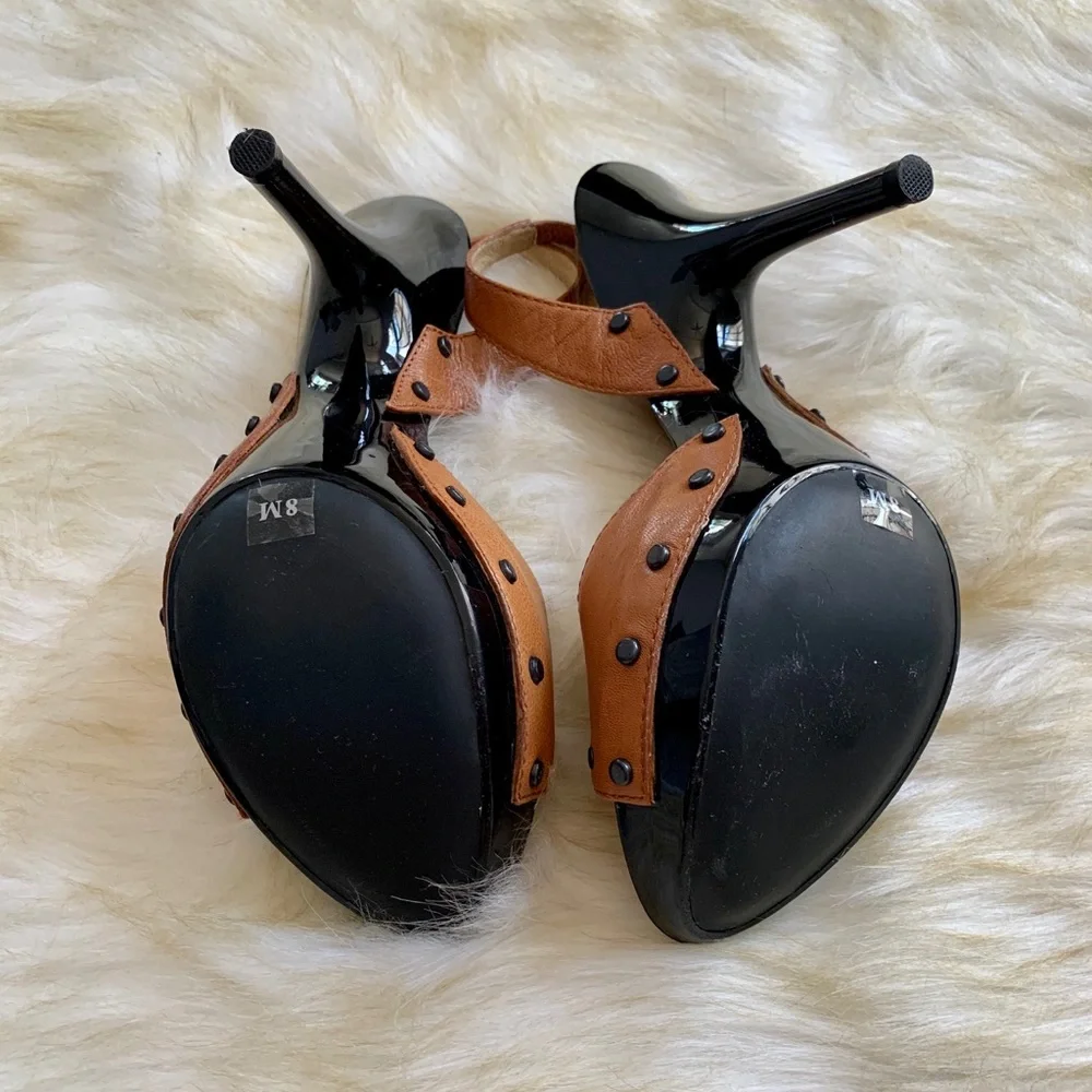 Michael Kors Brown Rock Platform Heels 8 NEW - Picture 5 of 5